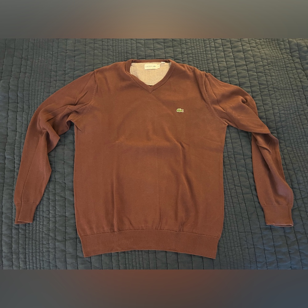 Lacoste V-neck sweater - men’s size small - Picture 2 of 2